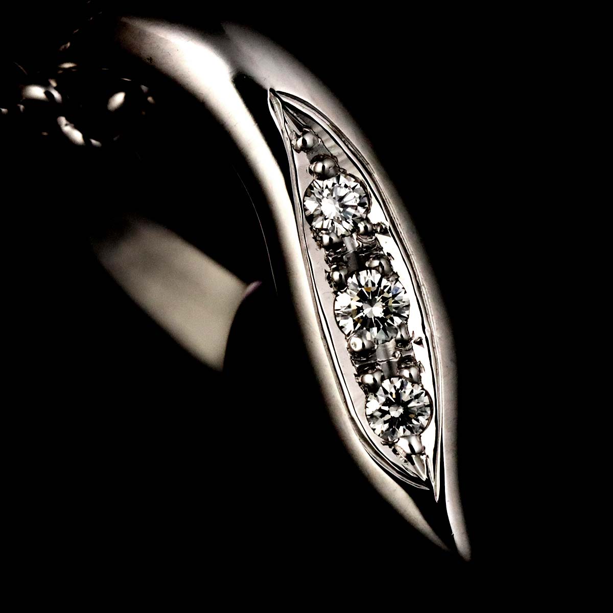 Amethyst Diamond 0.04ct Necklace 18K White Gold 750