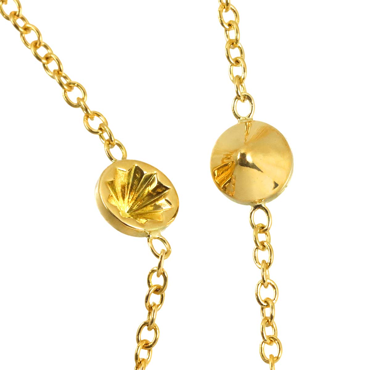 GG running Blue Topaz Long Necklace 18K Yellow Gold 750
