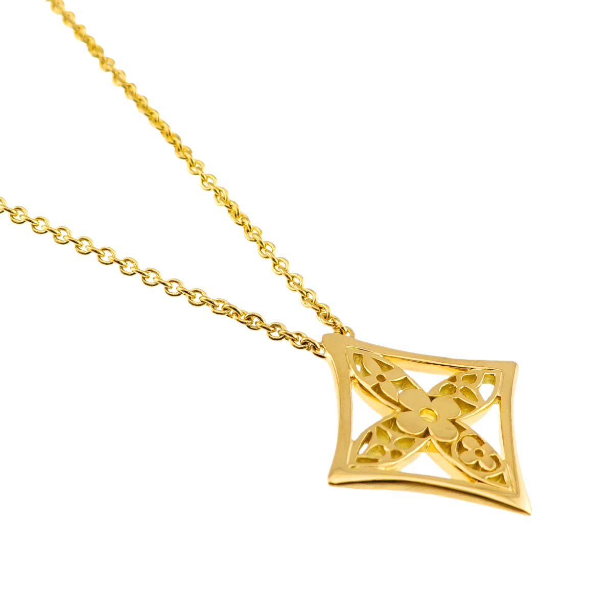 Monogram Resille Necklace 18K YG 750