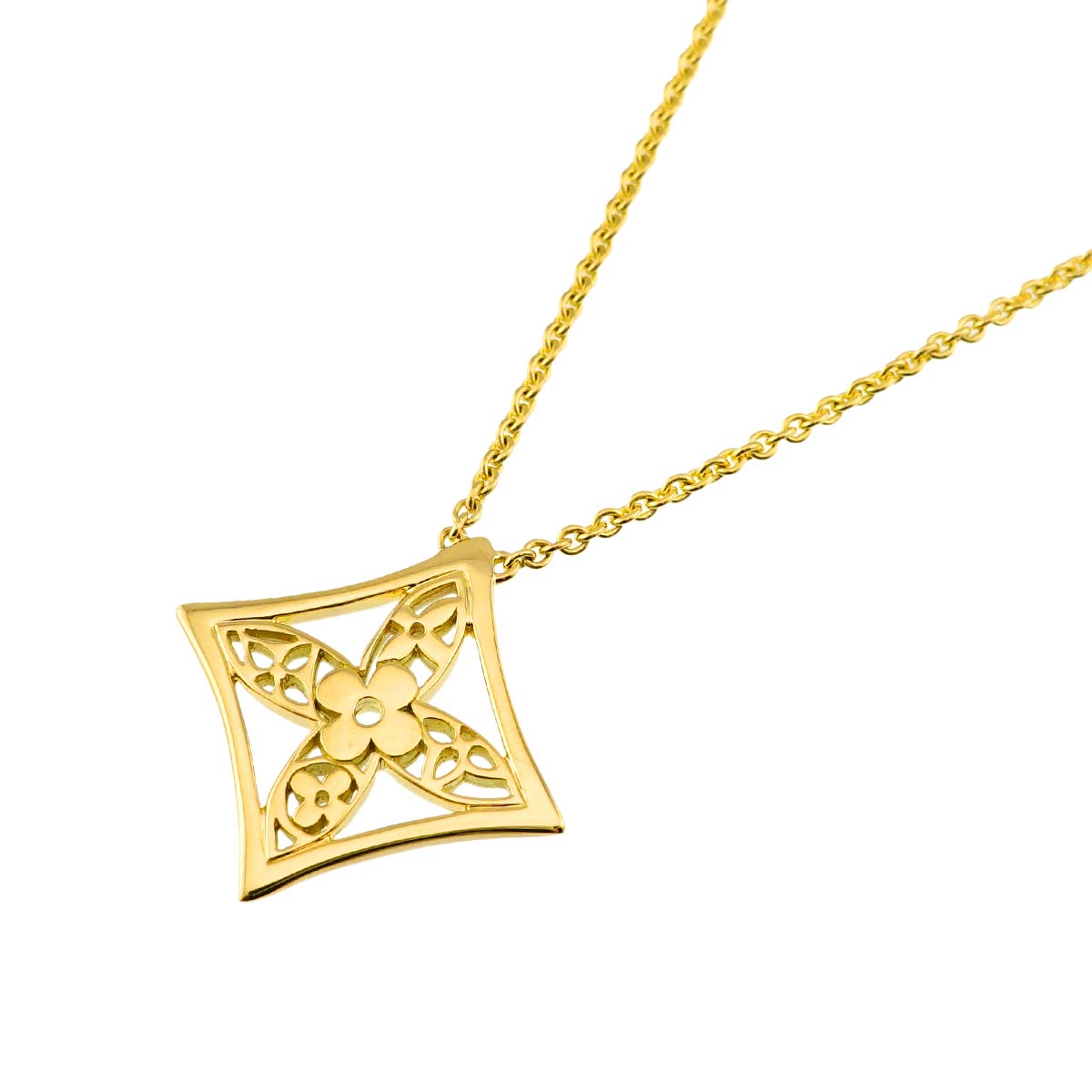 Monogram Resille Necklace 18K YG 750