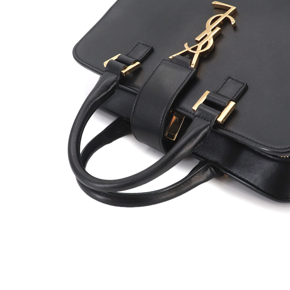 Baby Cabas Hand Shoulder Bag Leather Black 568853