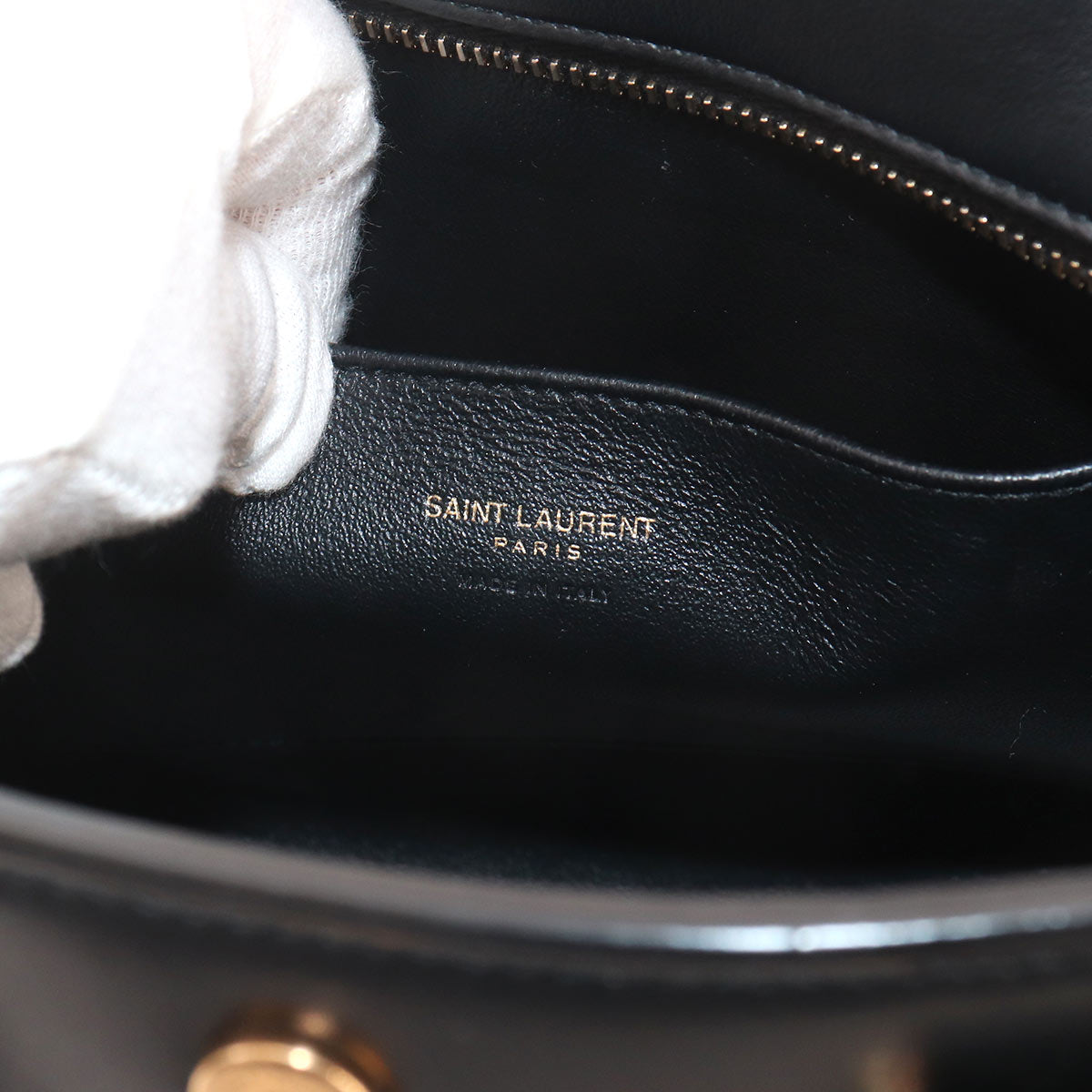 Baby Cabas Hand Shoulder Bag Leather Black 568853