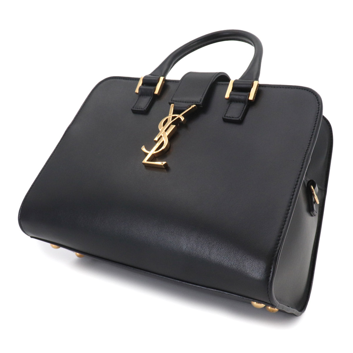 Baby Cabas Hand Shoulder Bag Leather Black 568853
