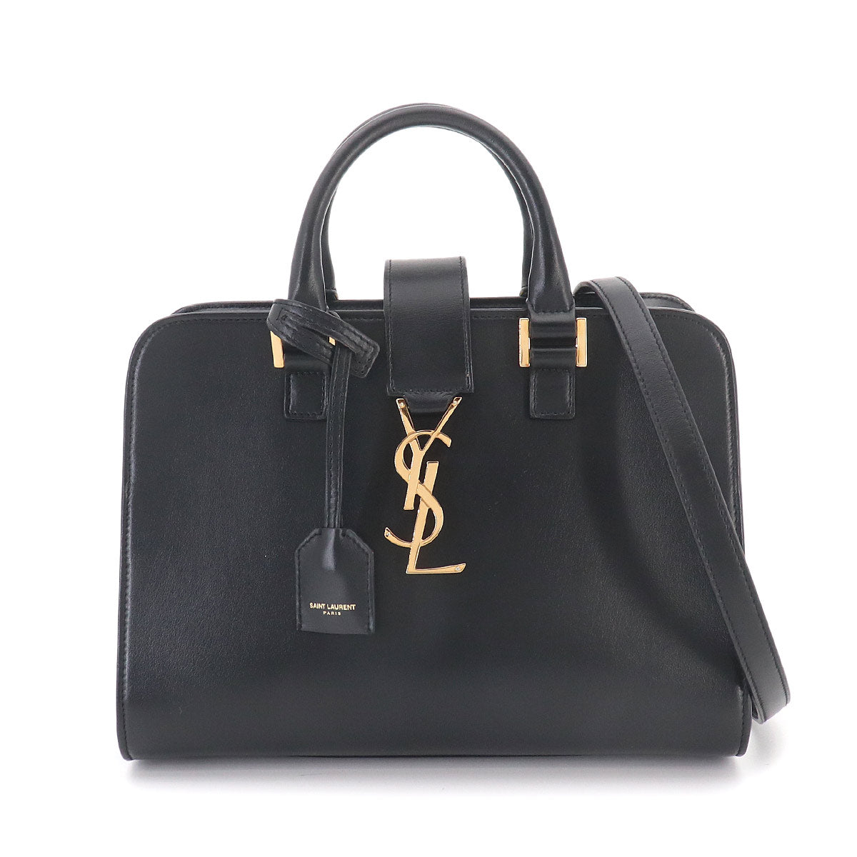 Baby Cabas Hand Shoulder Bag Leather Black 568853