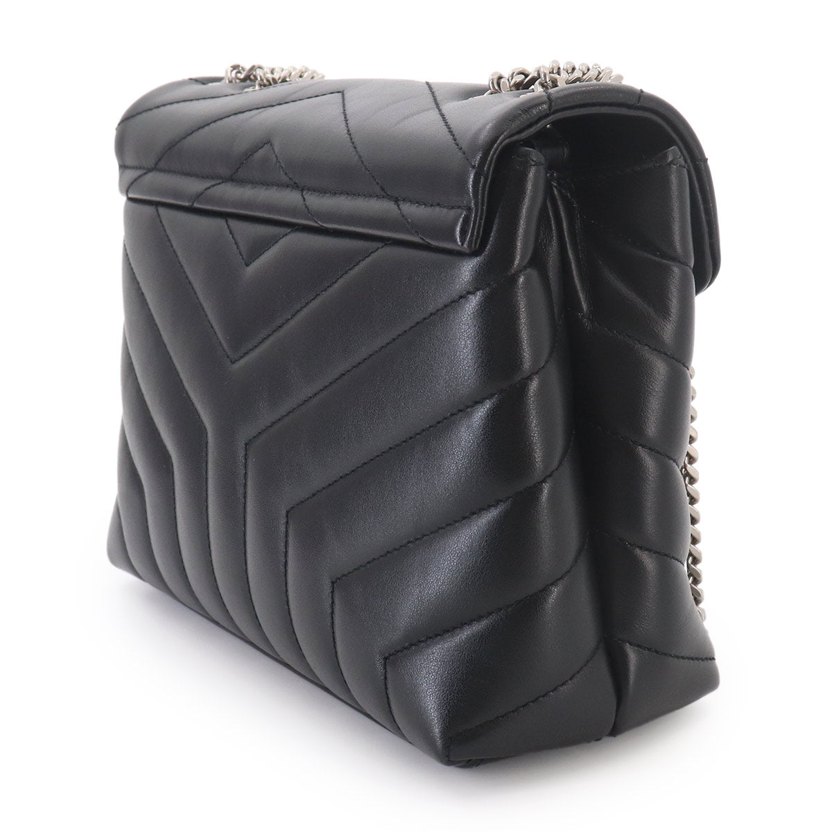Loulou Small Chain Shoulder Bag Leather BLack 494699