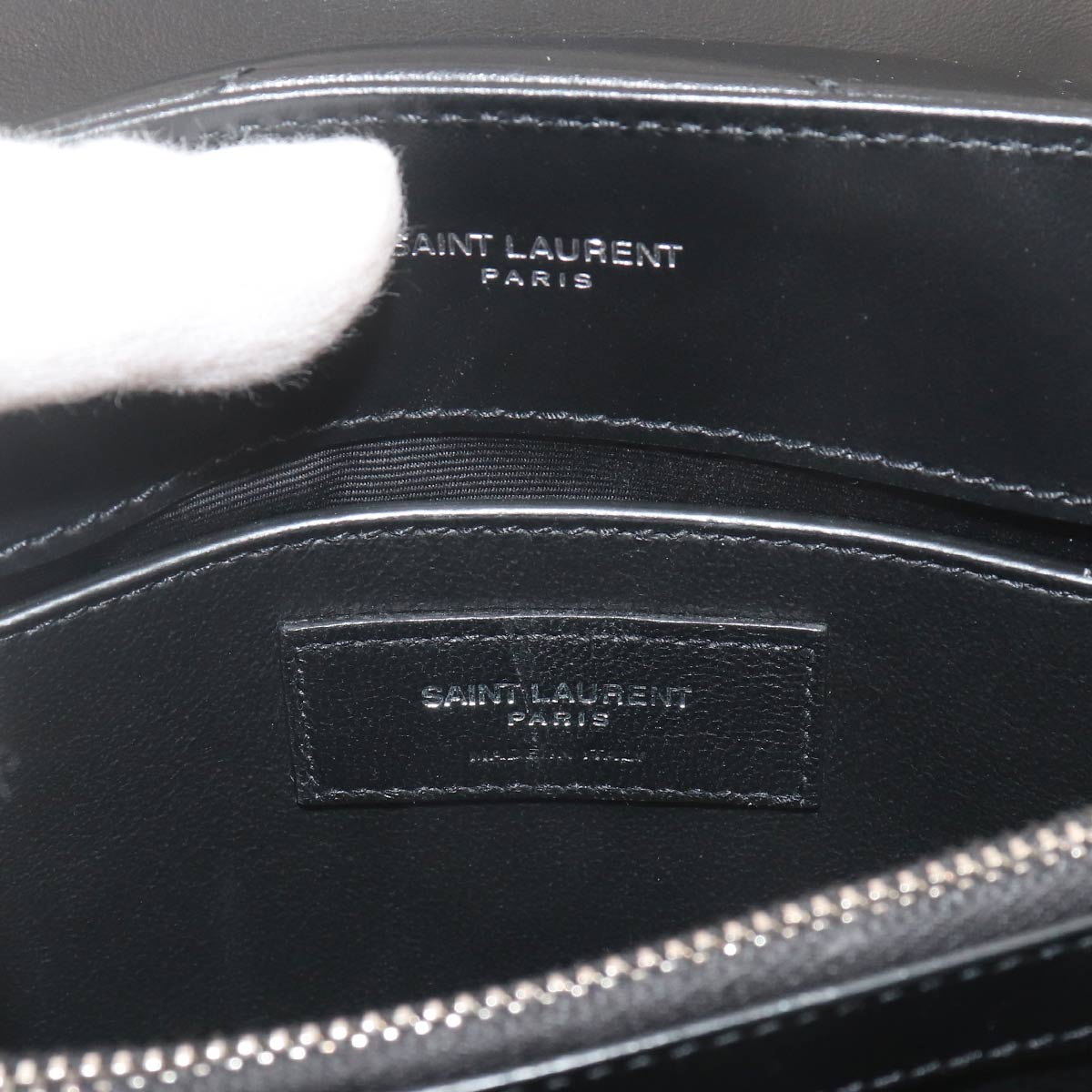 Loulou Small Chain Shoulder Bag Leather BLack 494699