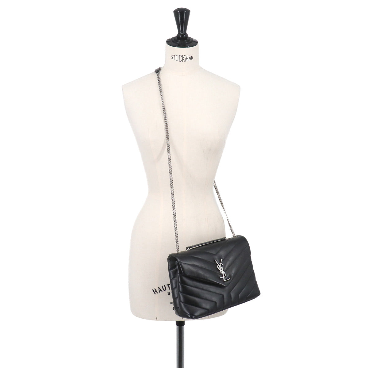 Loulou Small Chain Shoulder Bag Leather BLack 494699