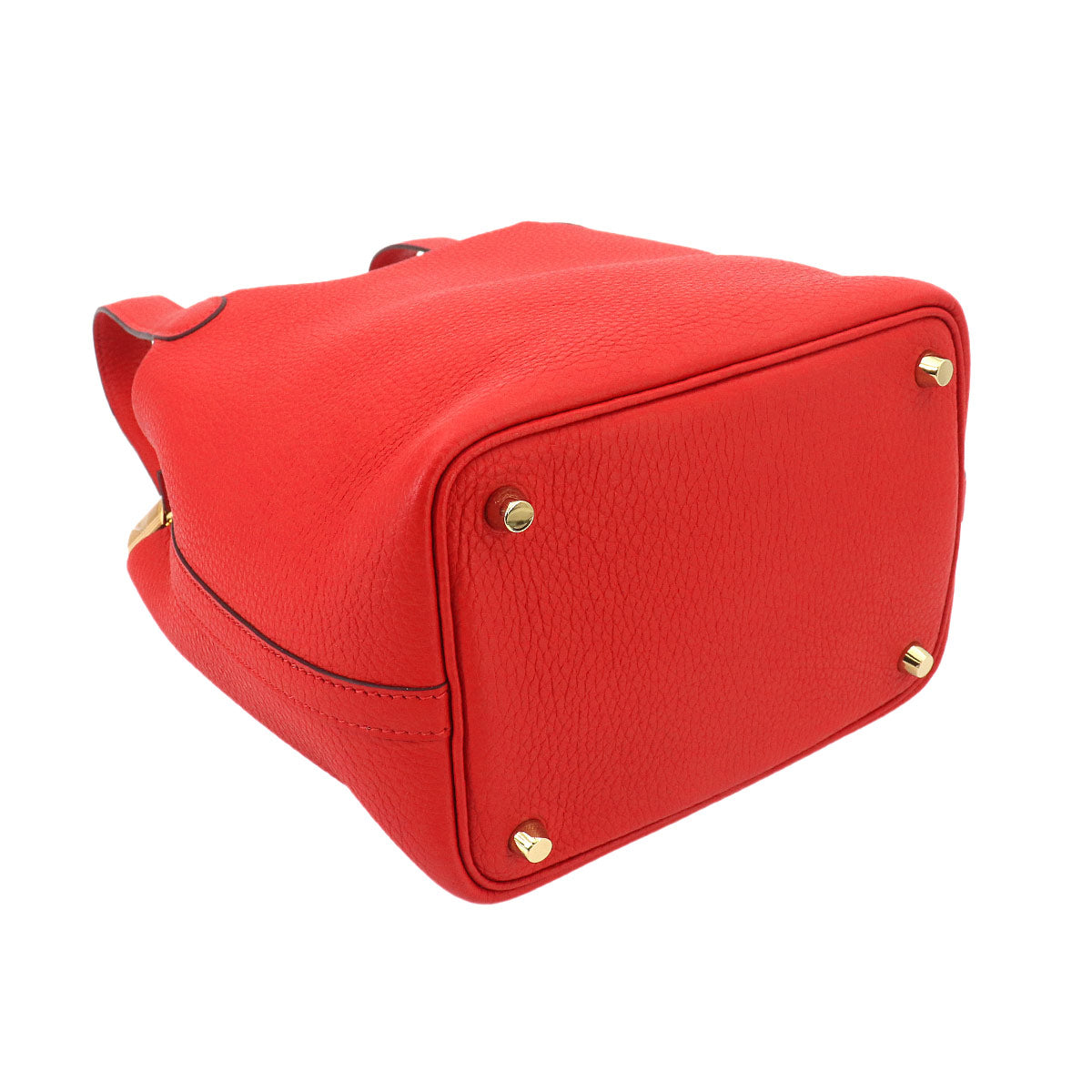 Picotin Lock PM Hand Bag Taurillon Clemence Rouge de coeur