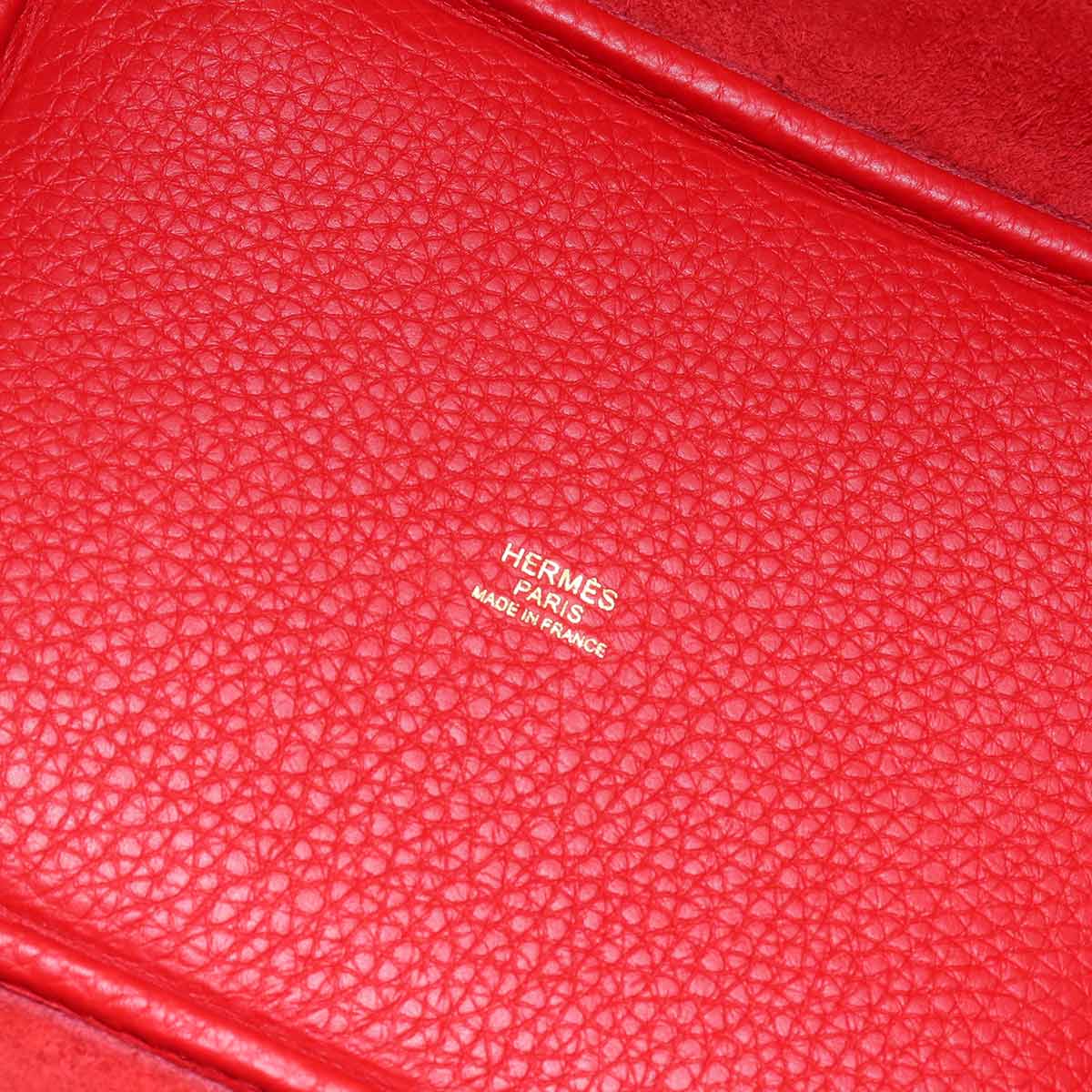 Picotin Lock PM Hand Bag Taurillon Clemence Rouge de coeur