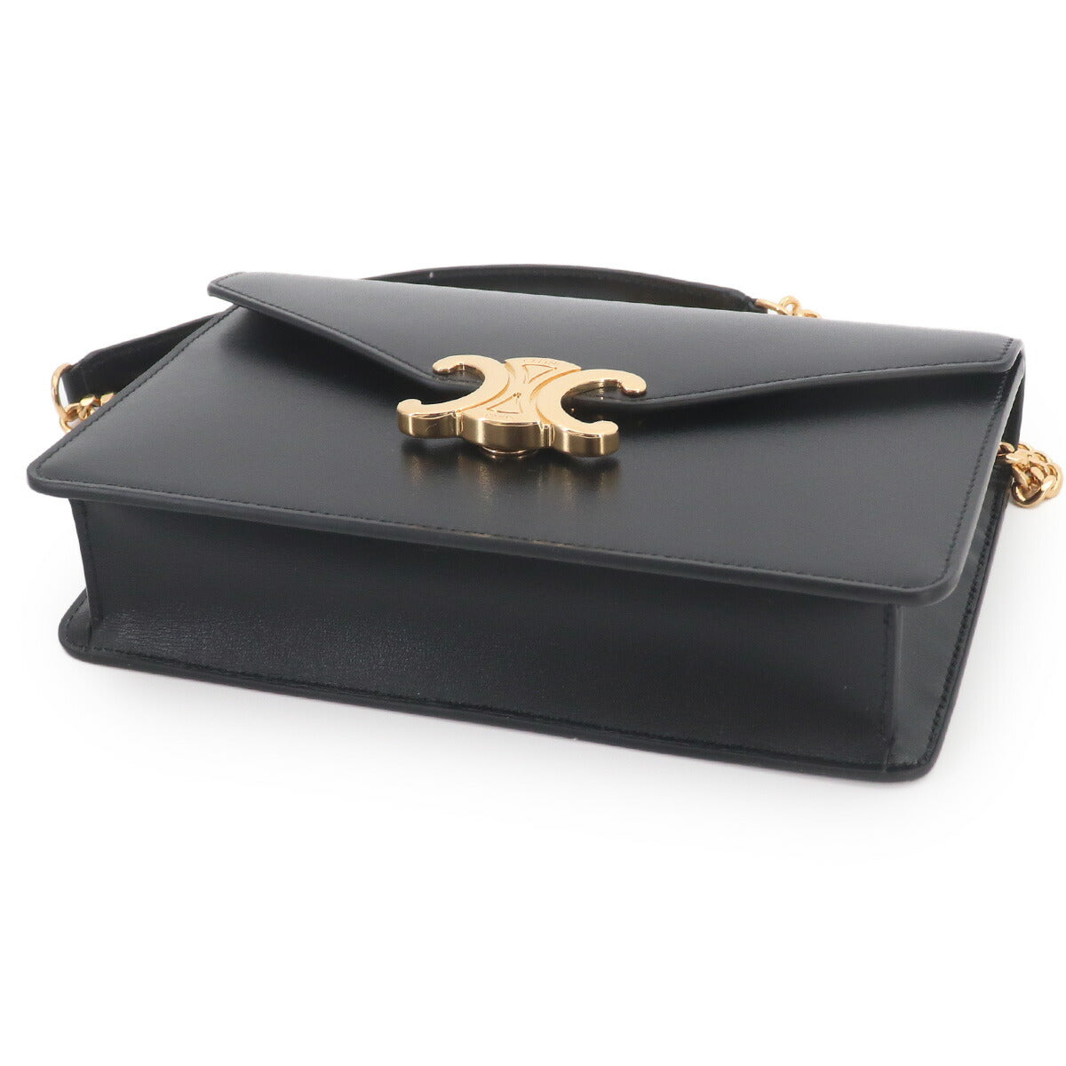 Margo Triomphe Chain Long Wallet Leather Black 10L033DPV