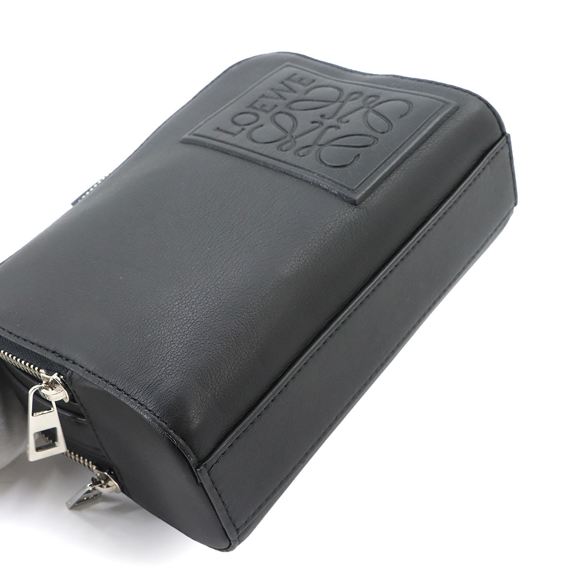 Mini crossbody camera Bag Hand Shoulder Bag Leather Black Anagram