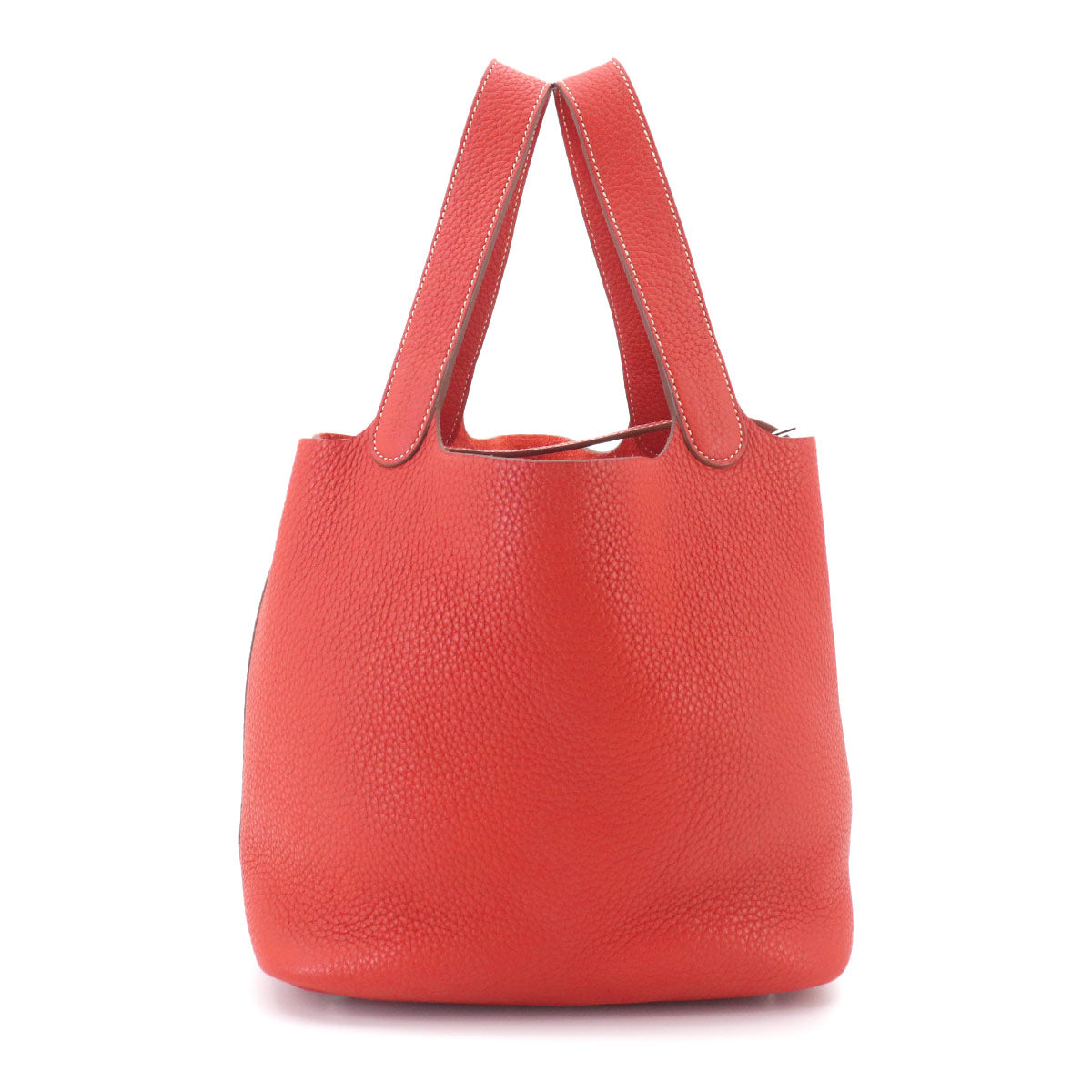 Picotin Lock MM Hand Bag Taurillon Clemence Sanguine