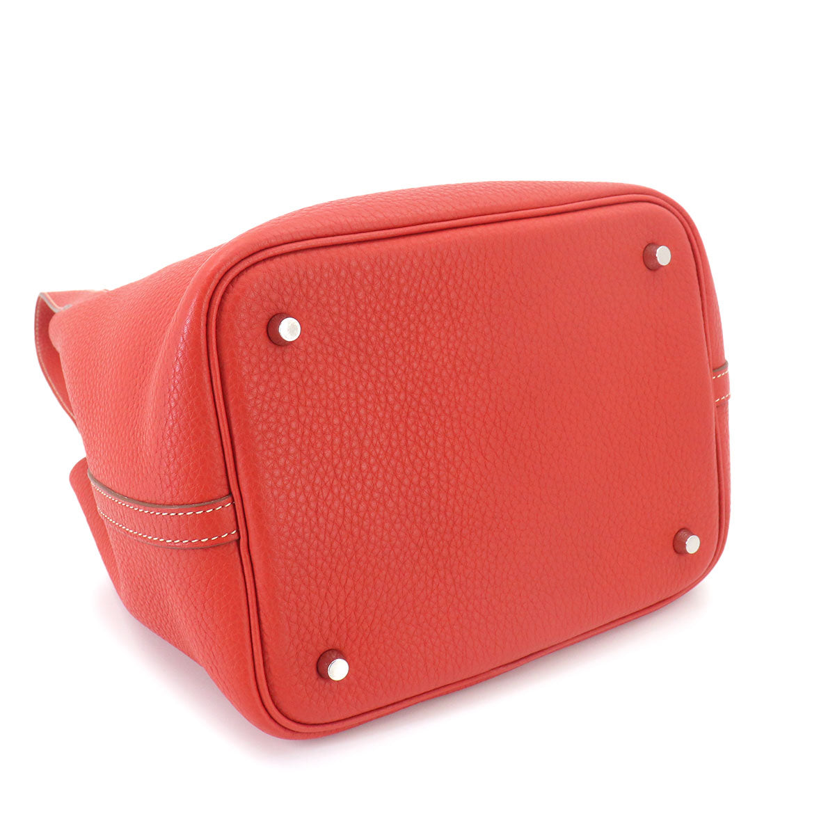 Picotin Lock MM Hand Bag Taurillon Clemence Sanguine