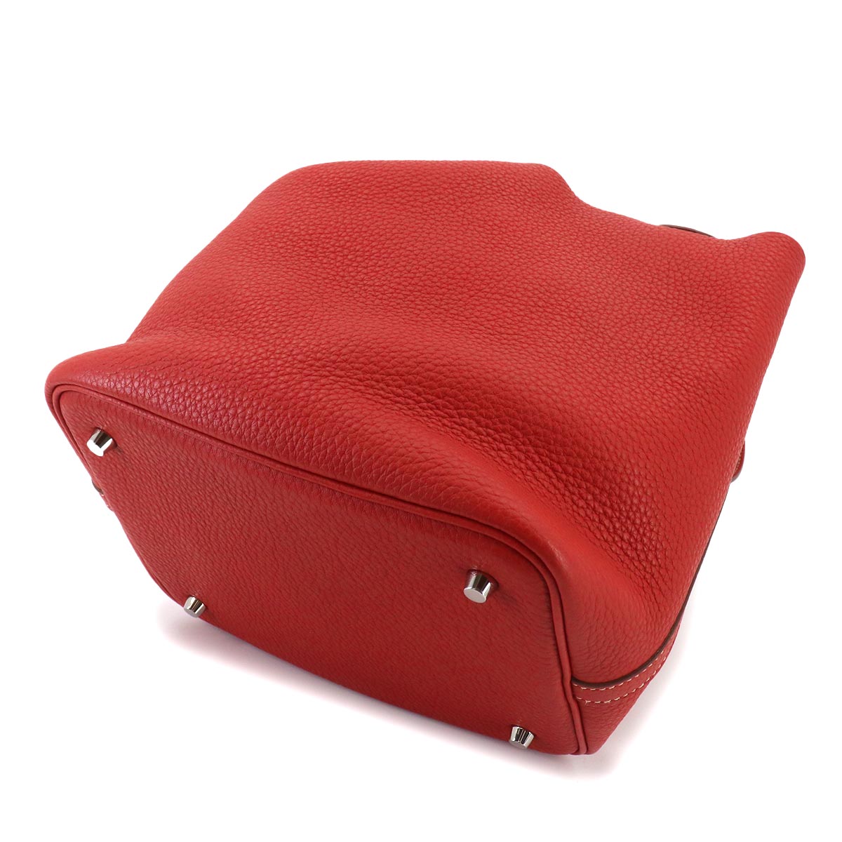 Picotin Lock MM Hand Bag Taurillon Clemence Sanguine