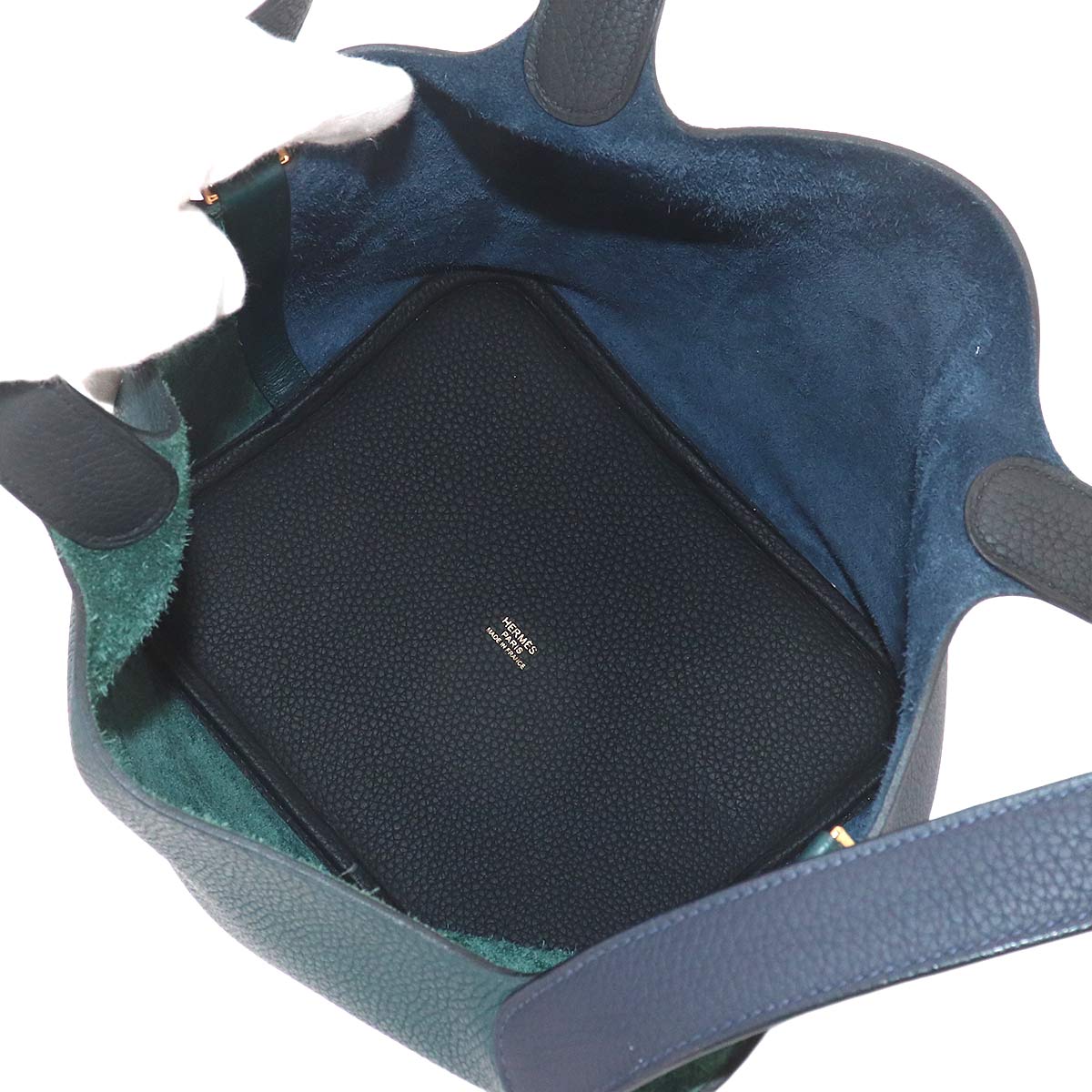 Picotin Lock Casaque MM Hand Bag Taurillon Clemence Vert cypres