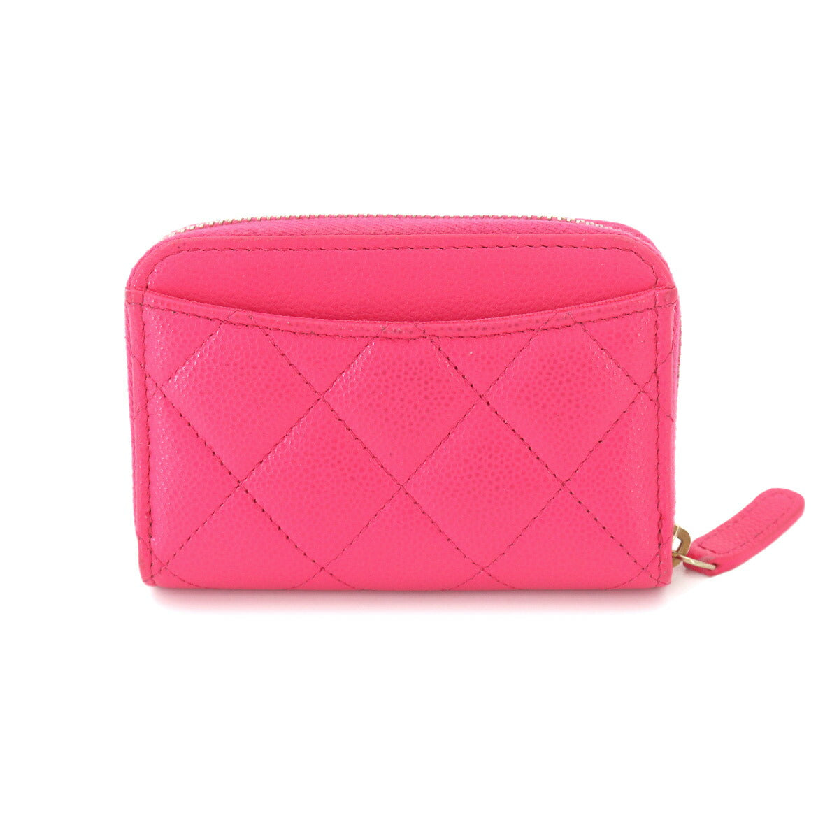 Matelasse Classic Zipped Coin Purse Leather Pink AP0216