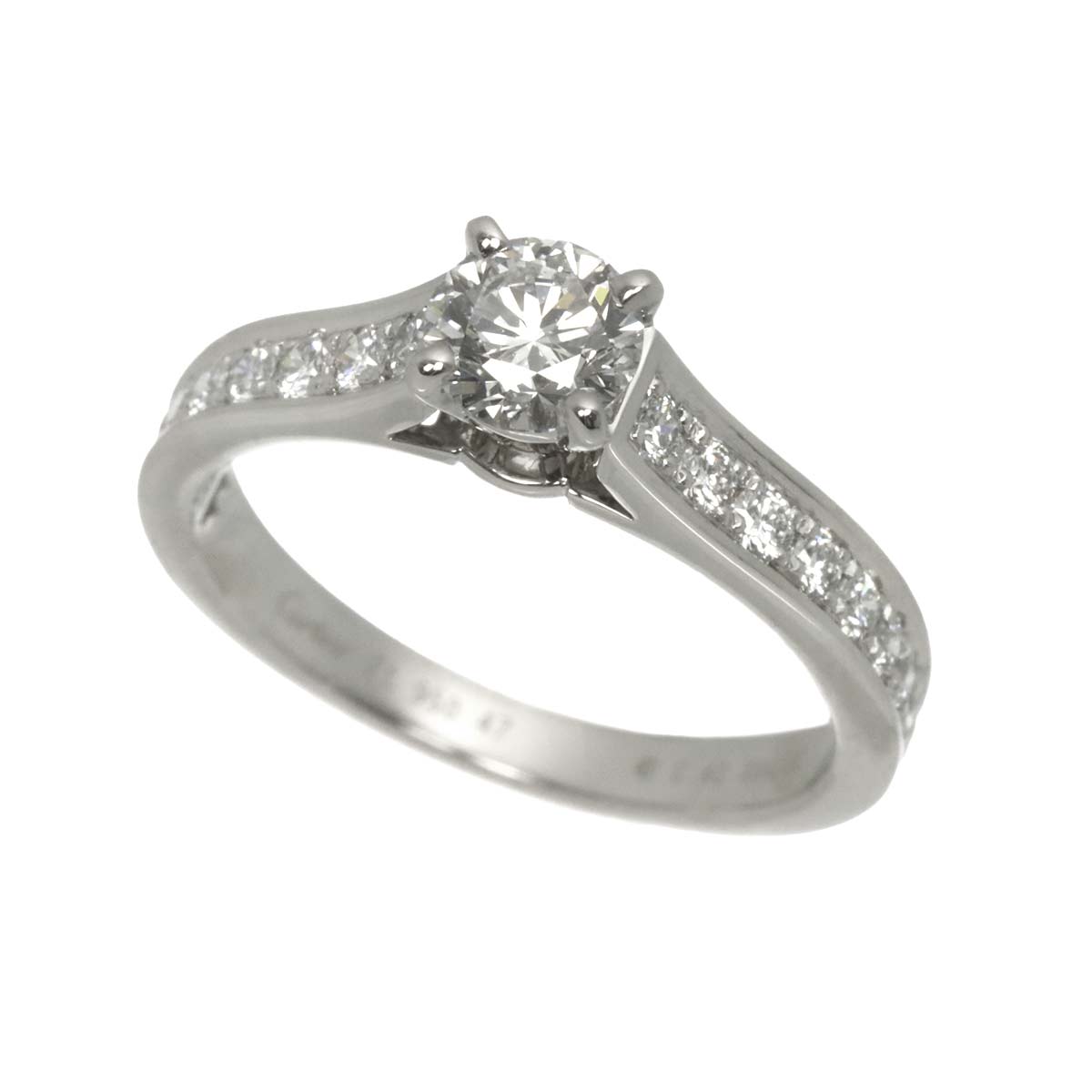Diamond 0.40ct G/VVS2/3EX Ring Platinum Size47 4(US)