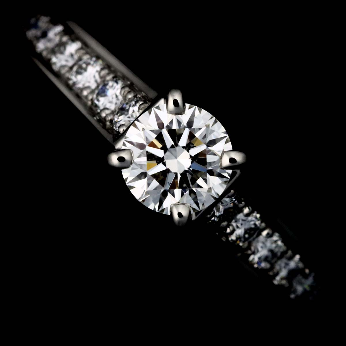 Diamond 0.40ct G/VVS2/3EX Ring Platinum Size47 4(US)