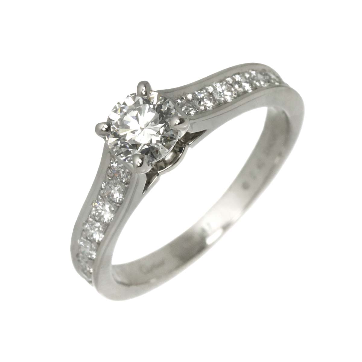 Diamond 0.40ct G/VVS2/3EX Ring Platinum Size47 4(US)