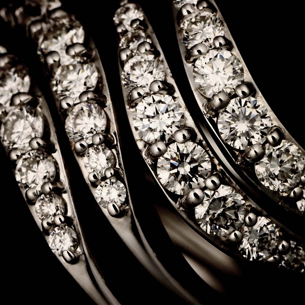 Diamond 1.23ct Ring 18K WG 750 Size7.25(US)
