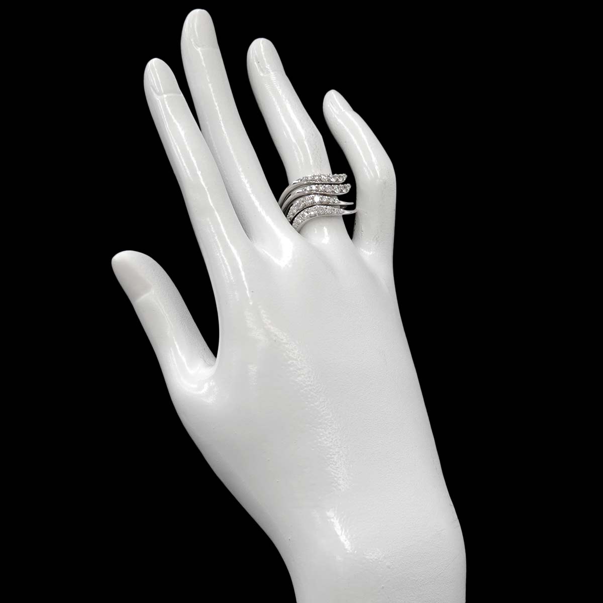Diamond 1.23ct Ring 18K WG 750 Size7.25(US)