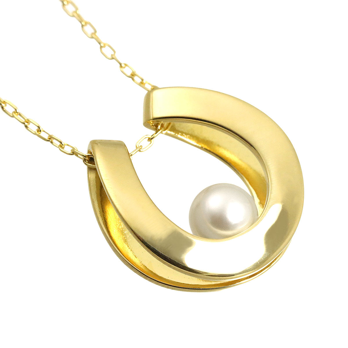 Akoya Pearl 6.5mm Necklace 18K Yellow Gold 750