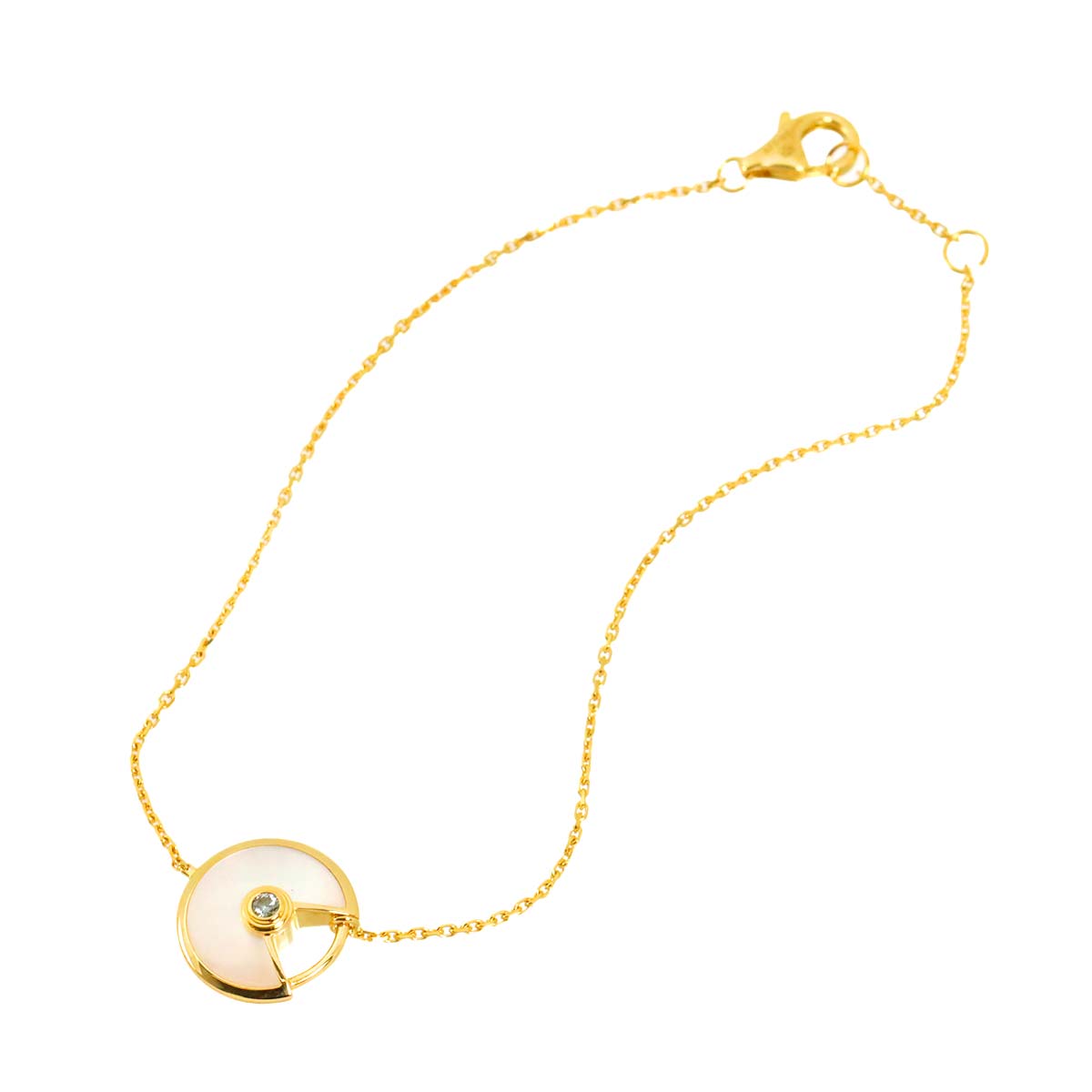 Amulette MOP Diamond Bracelet XS 18K Yellow Gold 750