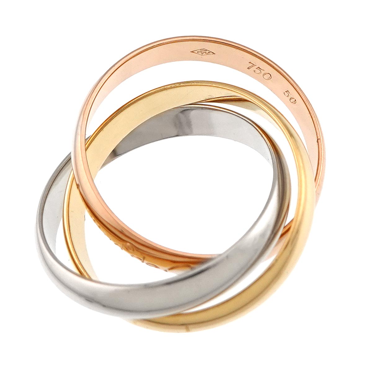 Trinity MM Ring 18K YG WG PG 750 Size50 5.25(US)