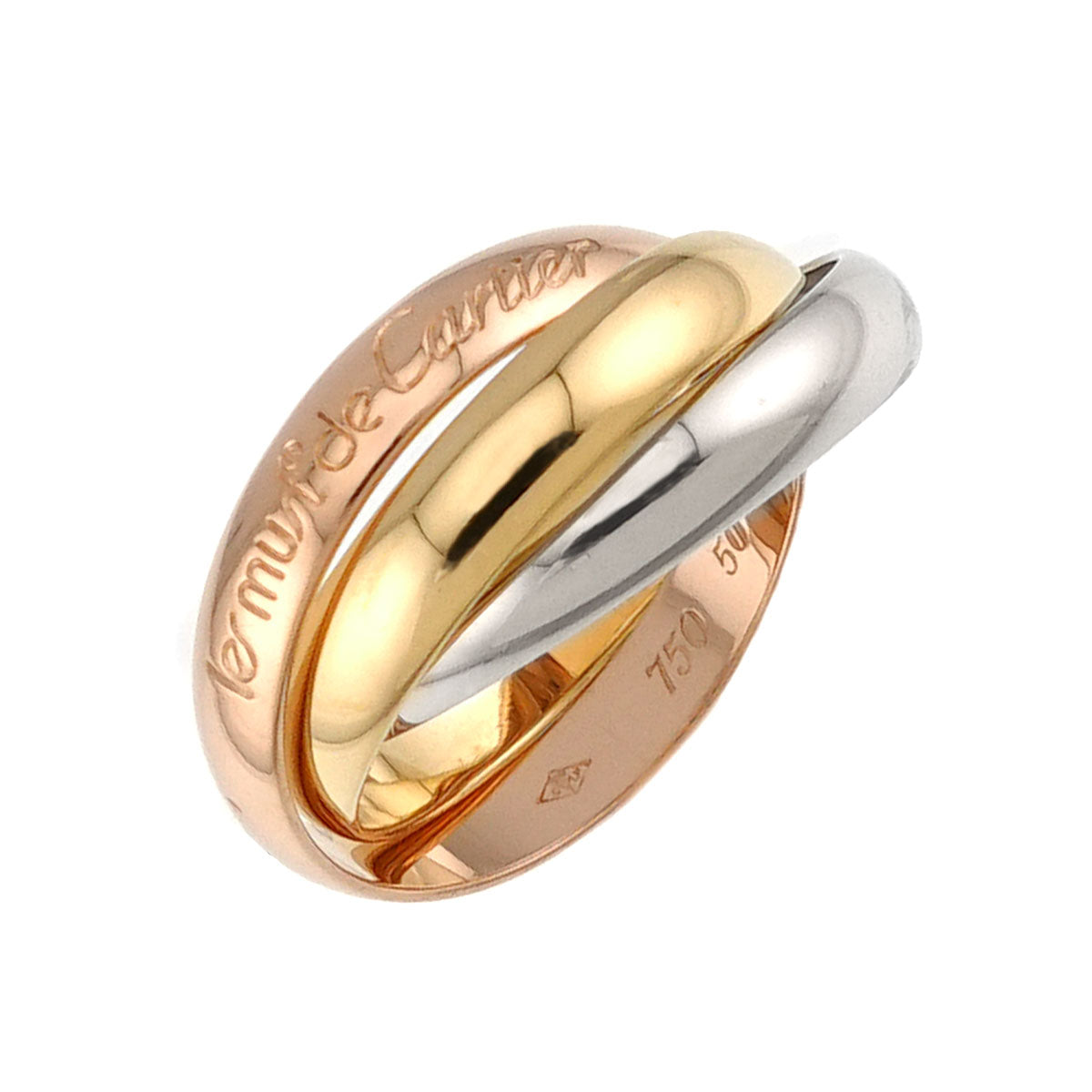 Trinity MM Ring 18K YG WG PG 750 Size50 5.25(US)