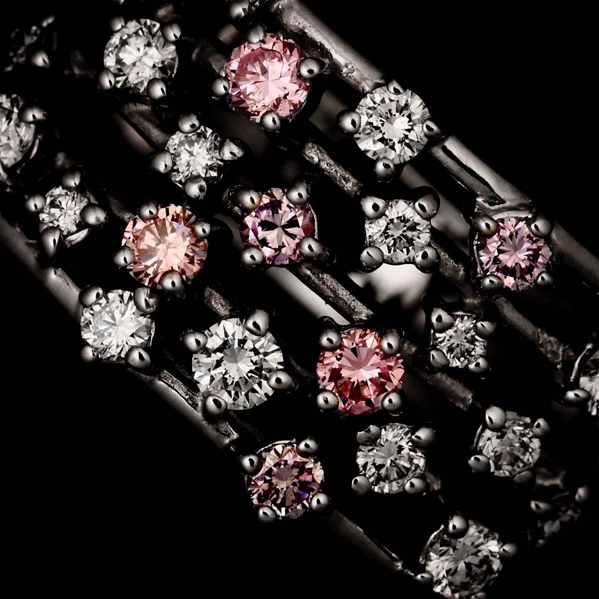 Pink Diamond 0.51ct Ring 18K White Gold 750 Size7.25-7.5(US)