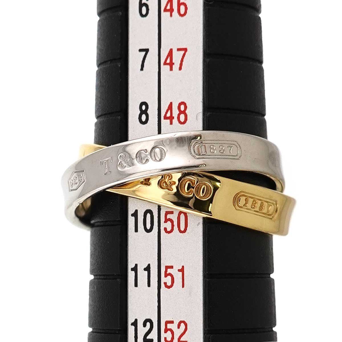 1837 Interlocking Ring 18K YG 750 SV 925 size5.25(US)