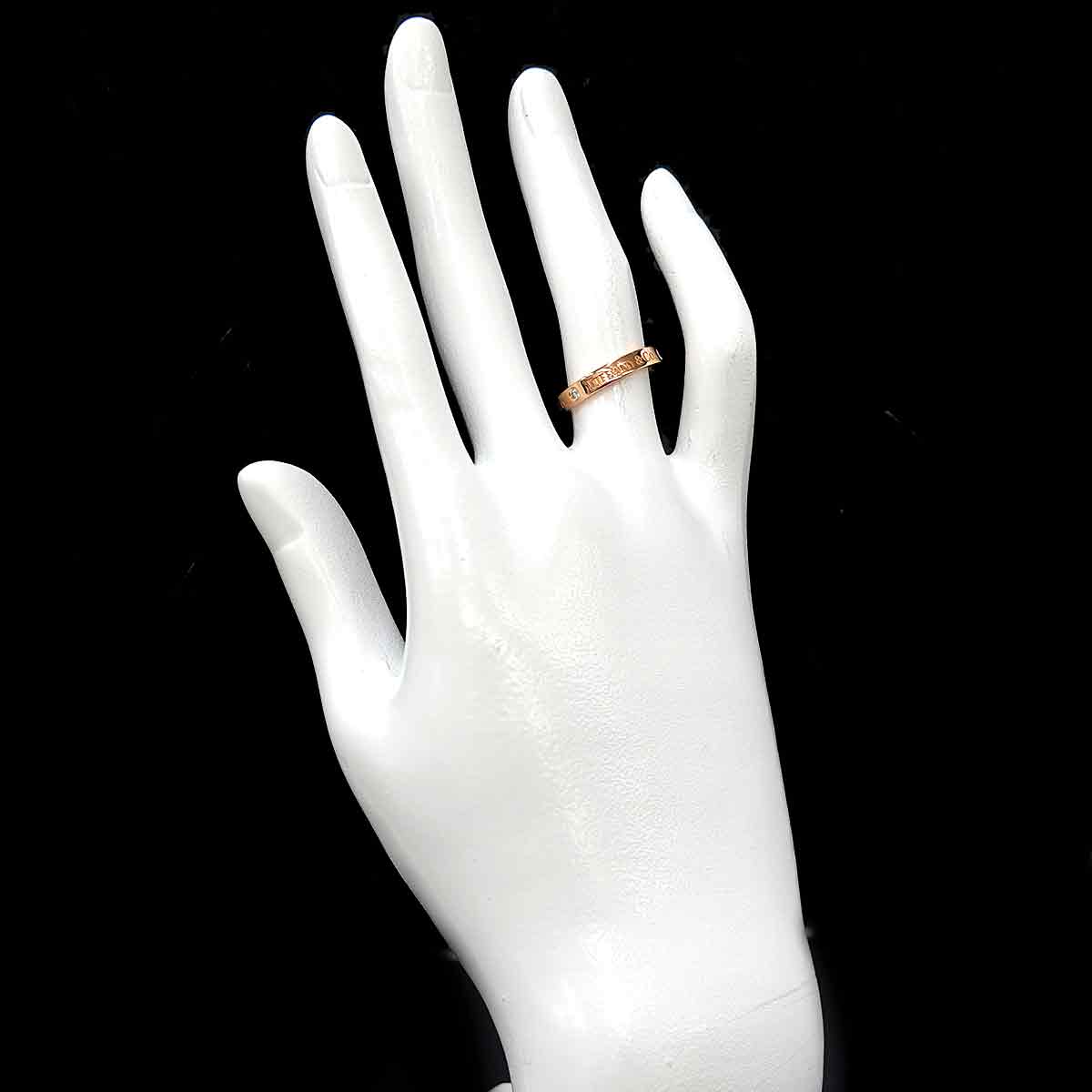 Diamond Ring 18K Pink Gold 750 size4.75-5(US)