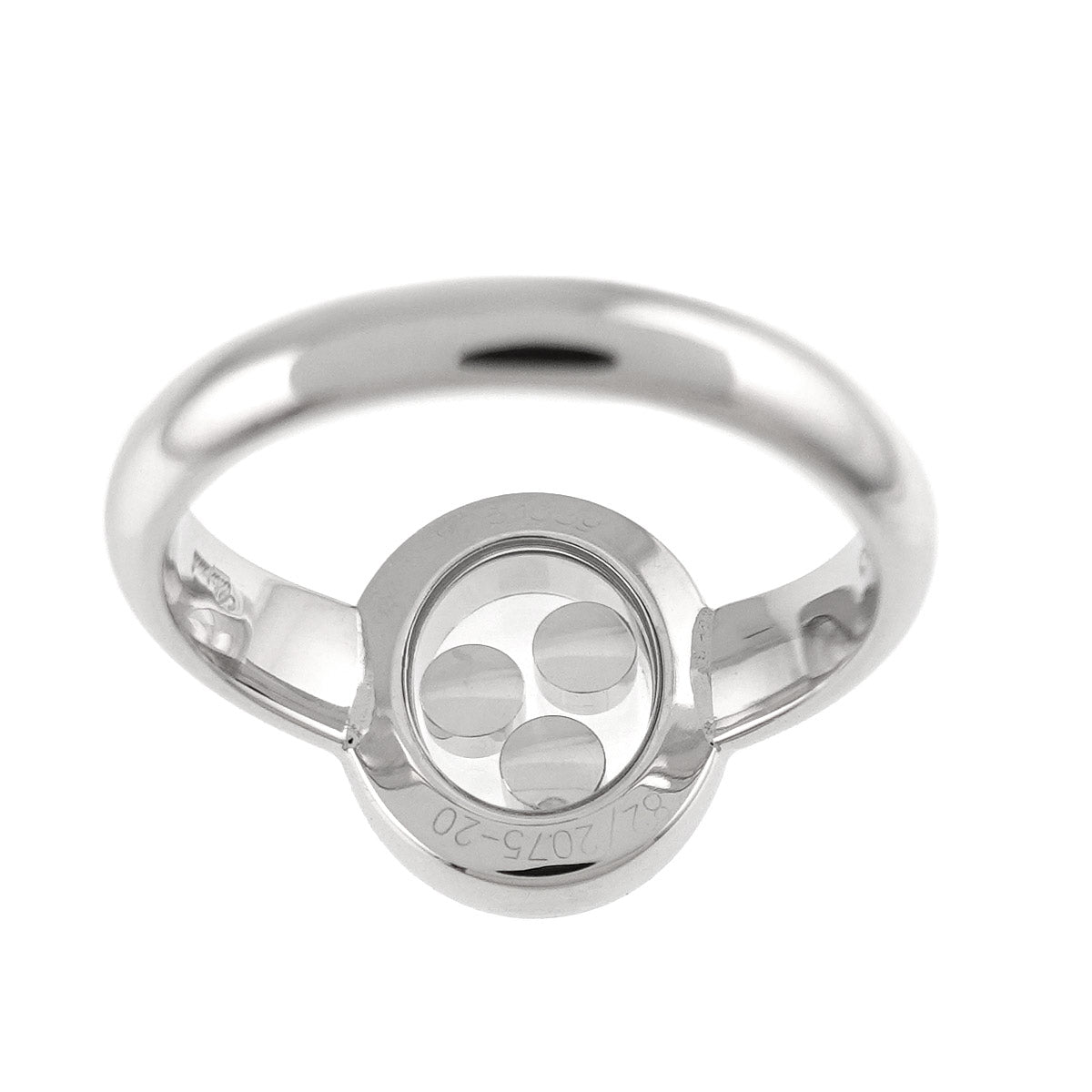 Happy Diamond Ring 18K WG 750 Size5-5.25(US)