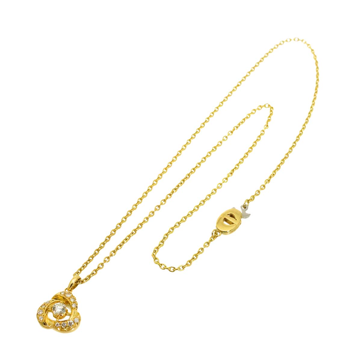 Diamond Necklace 18K Yellow Gold 750