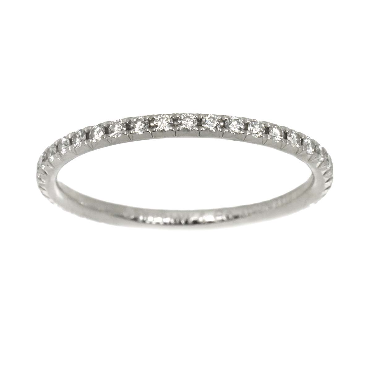 Full Eternity Diamond Ring 18K WG 750 Size4.5(US)