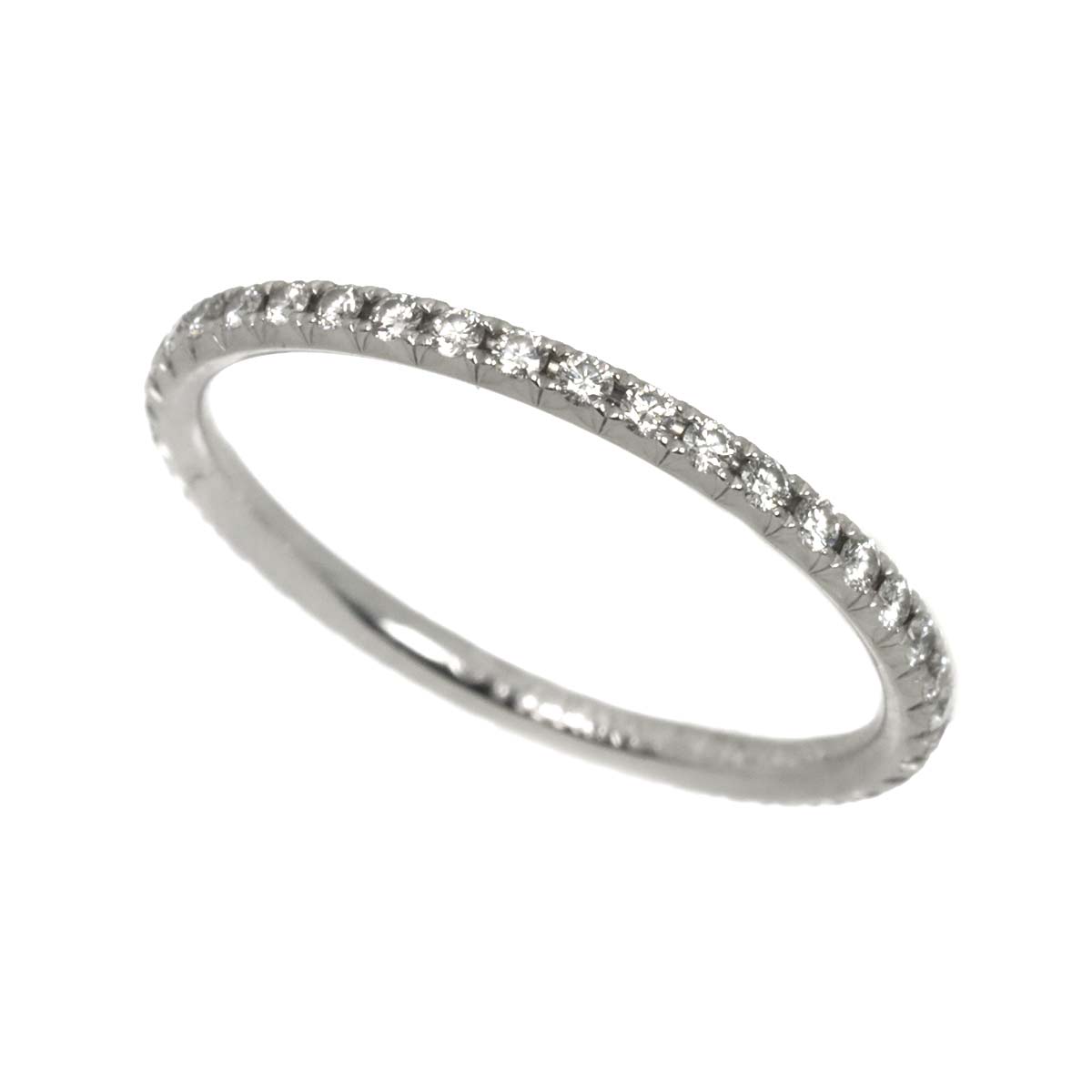 Full Eternity Diamond Ring 18K WG 750 Size4.5(US)