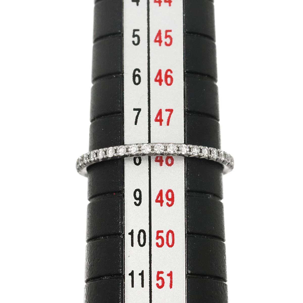 Full Eternity Diamond Ring 18K WG 750 Size4.5(US)
