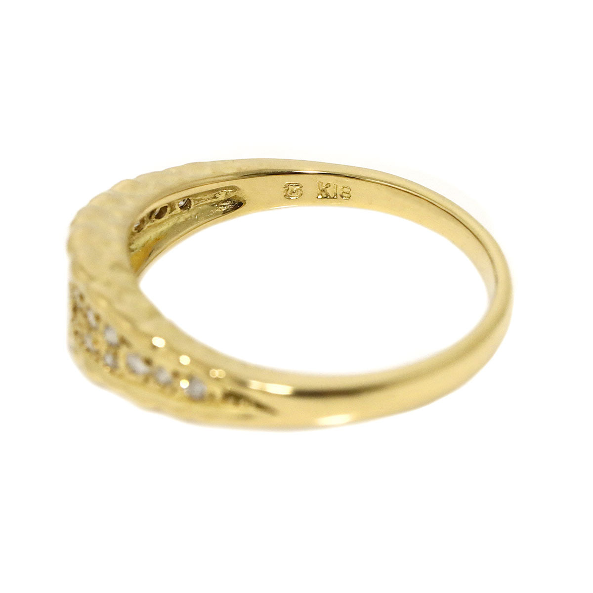 Diamond 0.21ct Ring 18K YG 750 Size6.75(US)