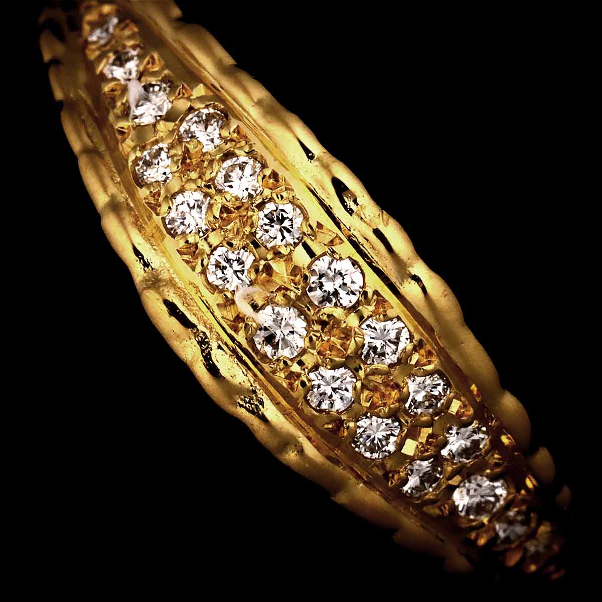 Diamond 0.21ct Ring 18K YG 750 Size6.75(US)