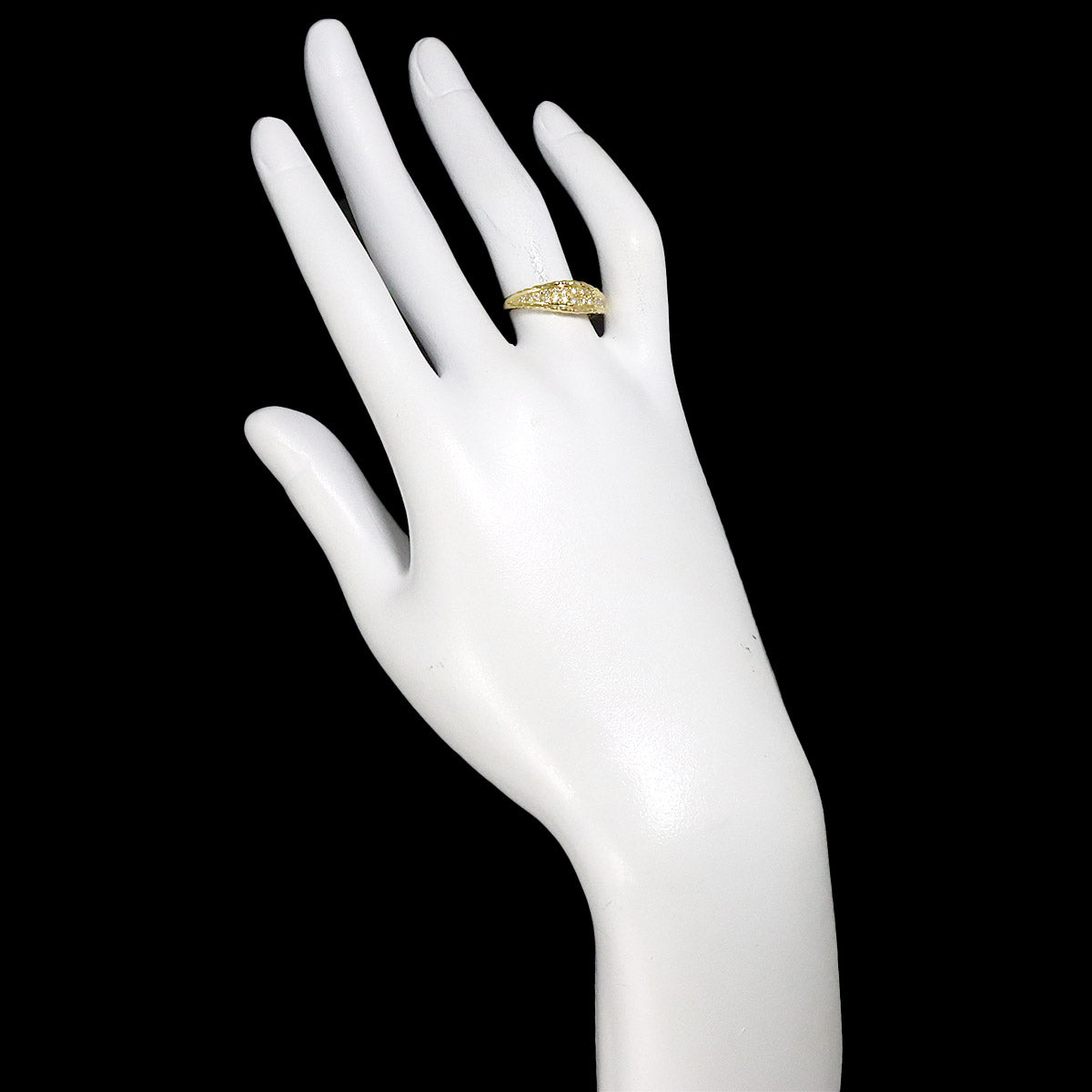 Diamond 0.21ct Ring 18K YG 750 Size6.75(US)