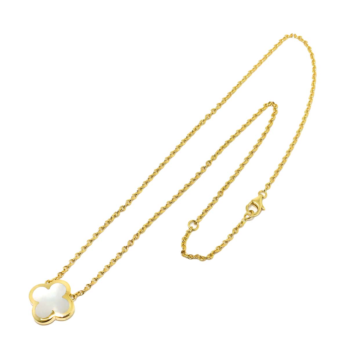 Pure Alhambra MOP Necklace 18K Yellow Gold 750