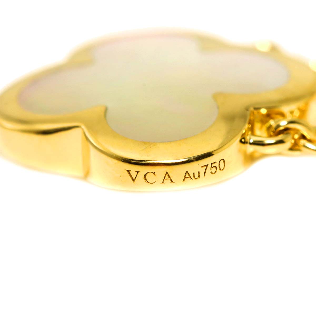 Pure Alhambra MOP Necklace 18K Yellow Gold 750