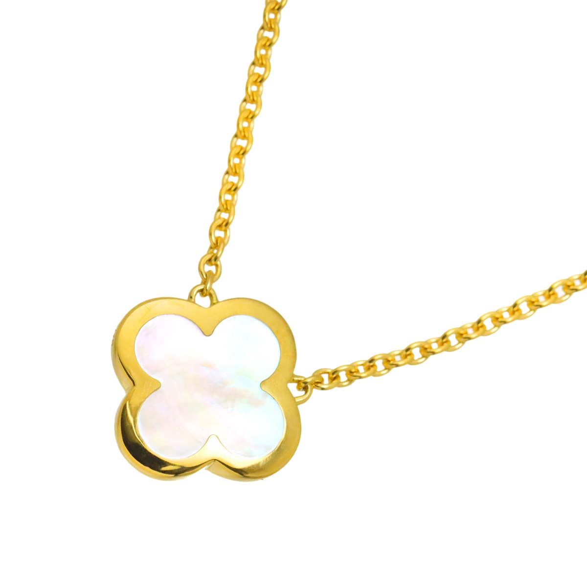 Pure Alhambra MOP Necklace 18K Yellow Gold 750