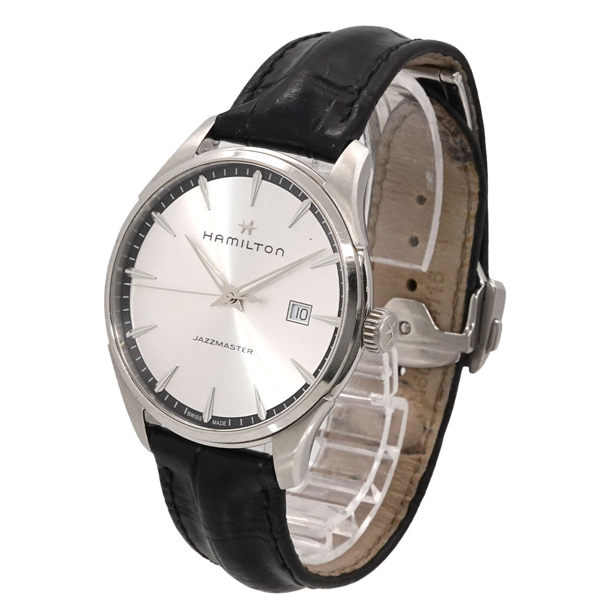 Jazzmaster H324510 Date Quartz Silber Dial Mens Watch