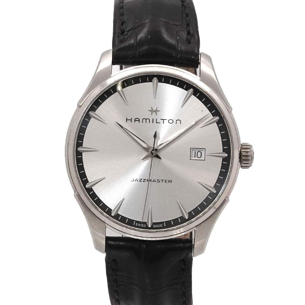Jazzmaster H324510 Date Quartz Silber Dial Mens Watch