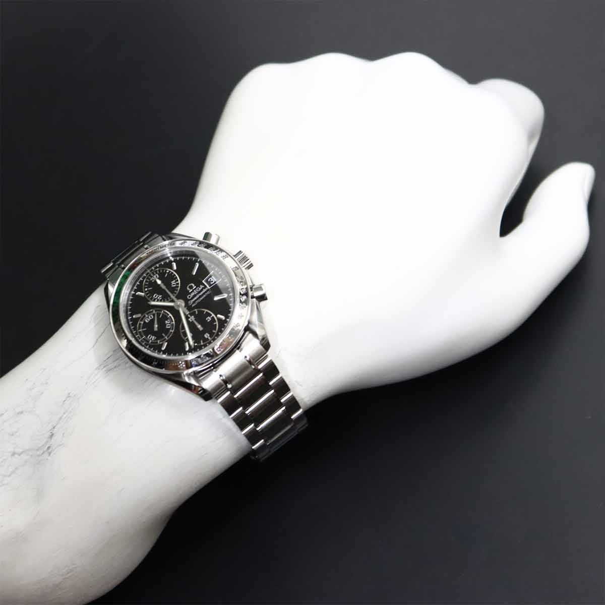 Speedmaster Date 3513 50 Chronograph Automatic Black Dial Mens