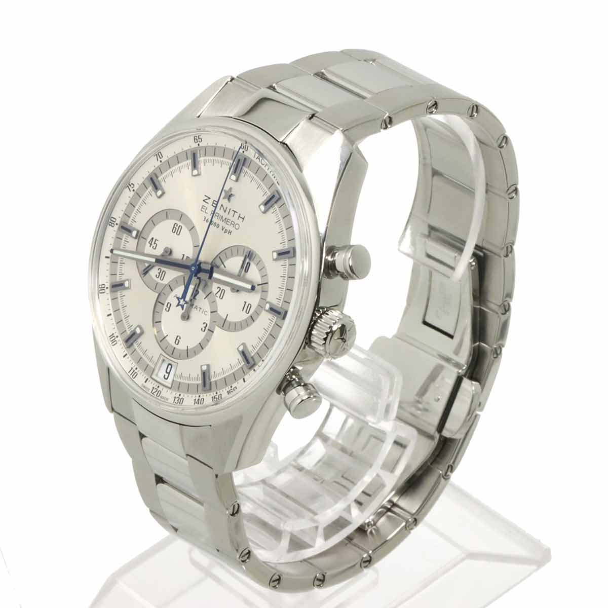 El Primero 36000VPH 03.2040.400 Date Silver Dial Mens Watch