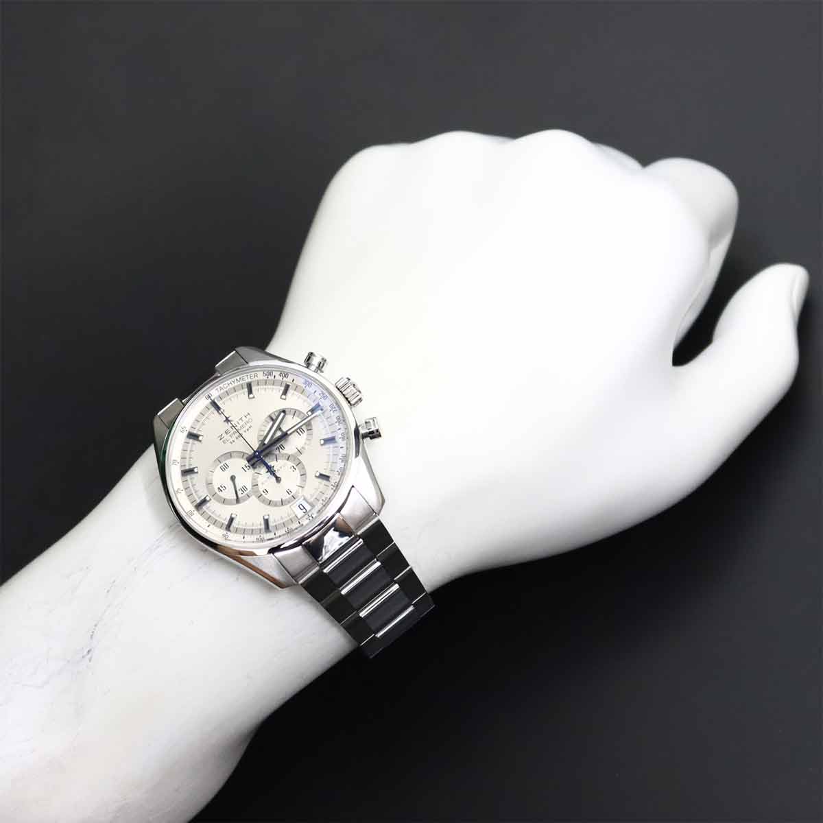 El Primero 36000VPH 03.2040.400 Date Silver Dial Mens Watch