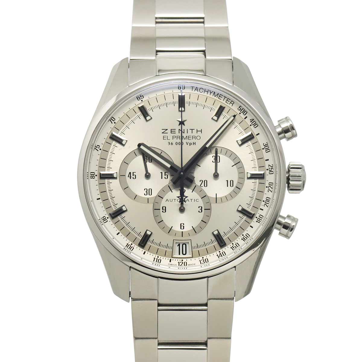 El Primero 36000VPH 03.2040.400 Date Silver Dial Mens Watch
