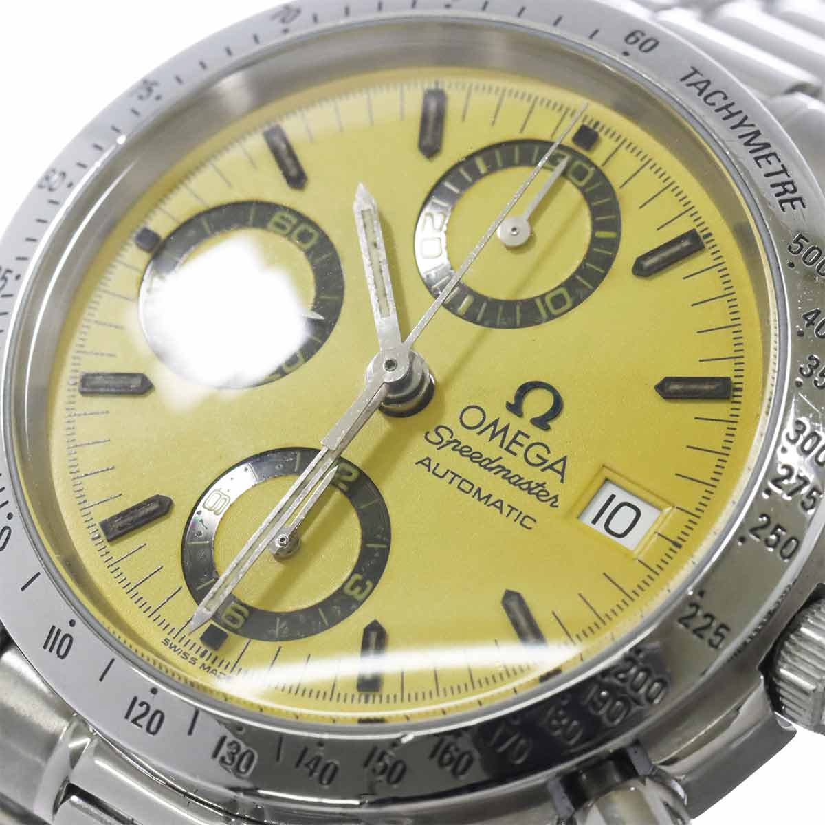 Speedmaster Date 3511 12 Automatic Yellow Dial Mens Watch